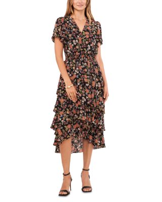 knee length dresses for ladies Papen Sleeveless Wrap Layered Midi Dress main image 1
