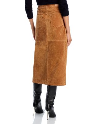 Suede Midi Skirt
