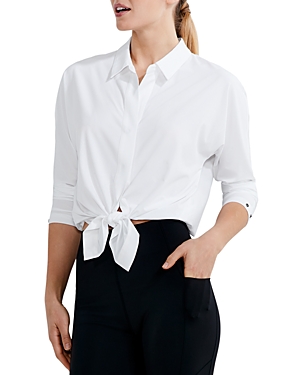 Shop Nic + Zoe Nic+zoe Tech Stretch Shirt In Paper White