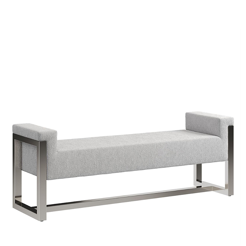 Bernhardt Stratum Fabric Bench In Stainless