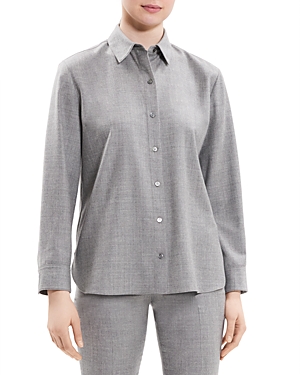 Theory Women's Classic Menswear Shirt In New Light Heather