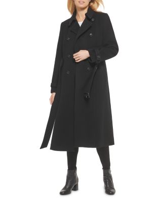 Cole haan black trench coat best sale