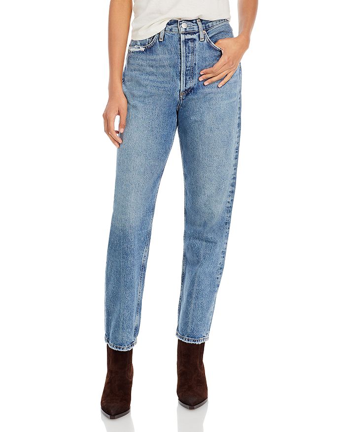 AGOLDE '90s Pinch Waist High Rise Straight Jeans in Hooked | Bloomingdale's
