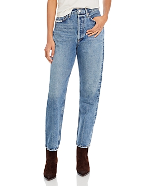 Agolde '90s Pinch Waist High Rise Straight Jeans In Hooked
