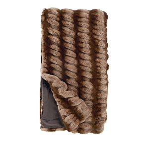 Donna Salyers Fabulous-furs Couture Collection Faux Fur Throw In Brown