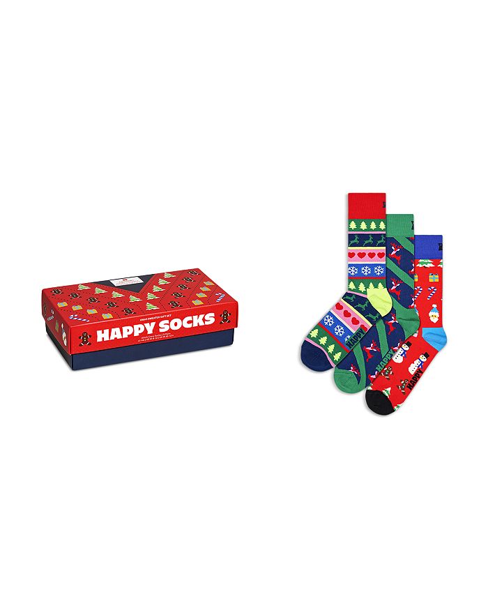 Happy Socks Christmas Sweater Sock Gift Set Bloomingdale's