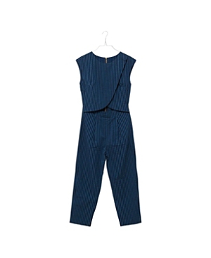 Shop Madri Collection Crossover Nursing Jumpsuit In Light/pastel Blue