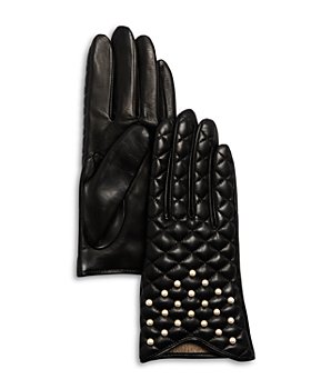 Cashmere Lined Leather Gloves - Bloomingdale's