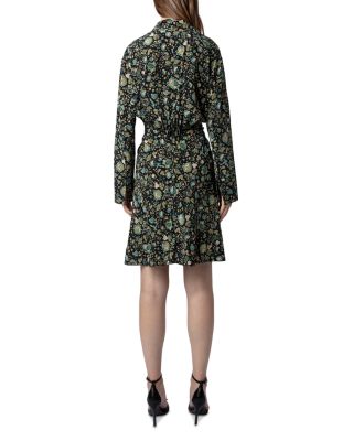 Rozo Floral Print Silk Dress