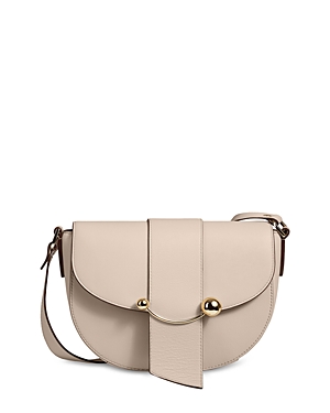 Strathberry Crescent Satchel In Oat/gold