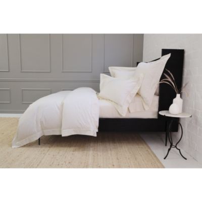 Classico Hemstitch Cotton Sateen Duvet Cover Set, Queen