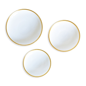 Twig New York Golden Edge Assorted Canape Dishes, Set of 3
