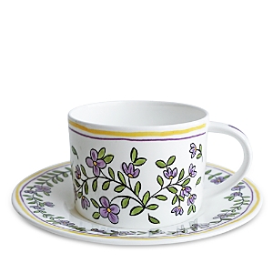 Prouna Twig New York Molly Hatch Forget Me Not Cup And Saucer In Multi