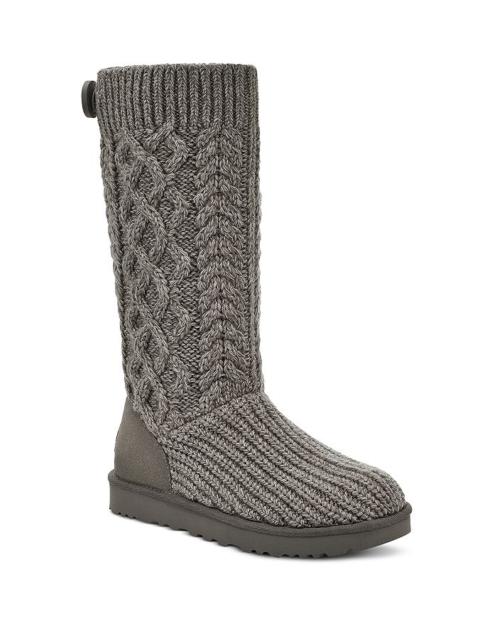 UGG® Women's Classic Cardi Cable Knit Tall Boots | Bloomingdale's