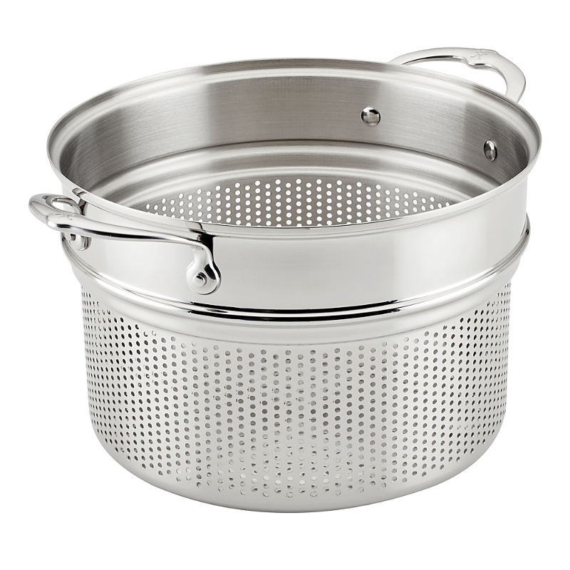 Hestan 8 Qt Stainless Steel Pasta Strainer Insert In Stainless