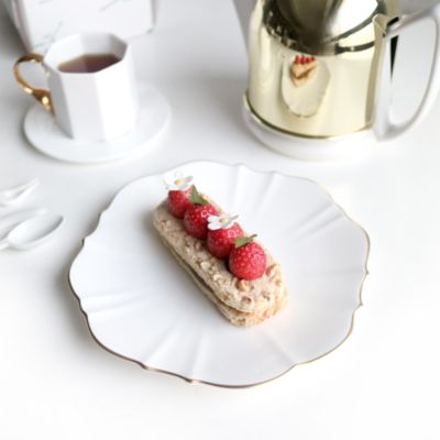 Amelie Brushed Gold 7" Bread Canape Plate