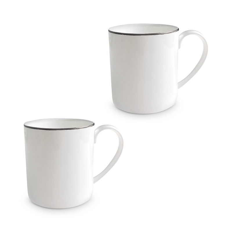 Twig New York Alex Platinum Mug, Set Of 2 In Silver