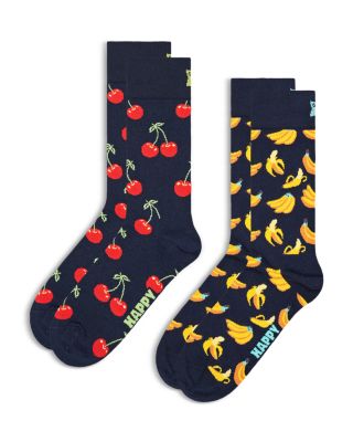 Happy Socks Classic Cherry Crew Socks, Pack of 2