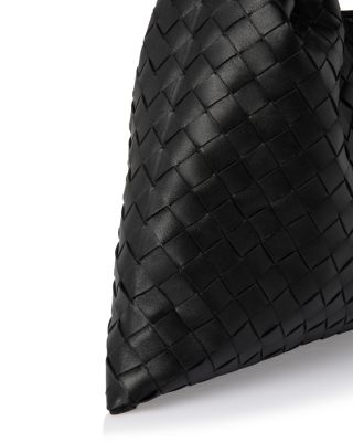 Small Hop Intrecciato Leather Shoulder Bag