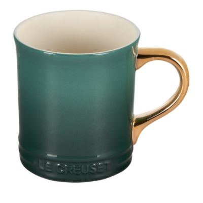 Metallic Handle Stoneware Mug