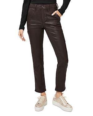 paige jolie coated cargo ankle pants