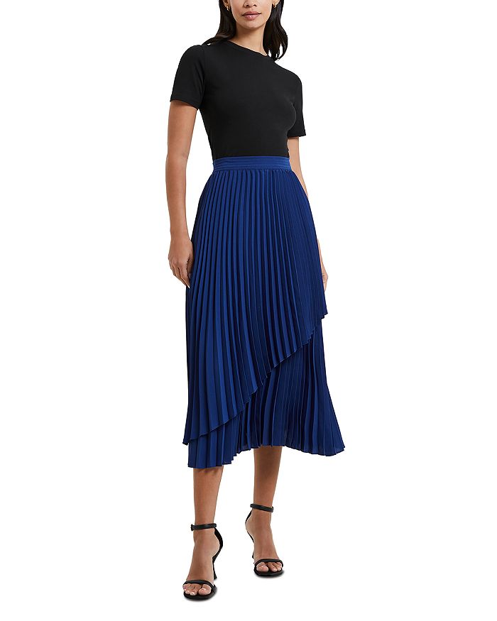 FRENCH CONNECTION Ari Pleated Midi Skirt | Bloomingdale's