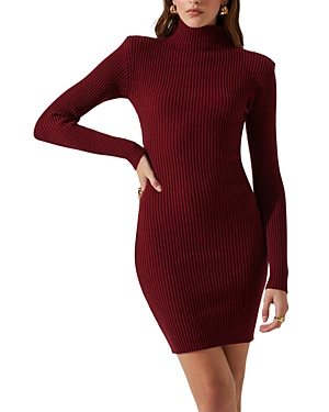 Shop Astr The Label Gwendolyn Sweater Dress In Wine