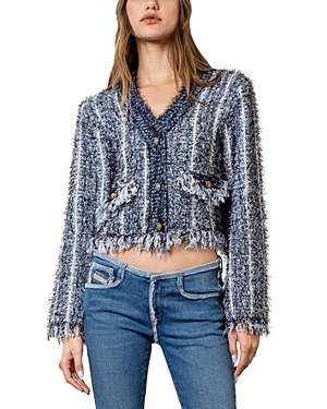 Moon River Textured Knit Cropped Cardigan