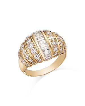Bloomingdale's Diamond Baguette & Round Dome Ring In 14k Yellow Gold, 2.40 Ct. T.w.