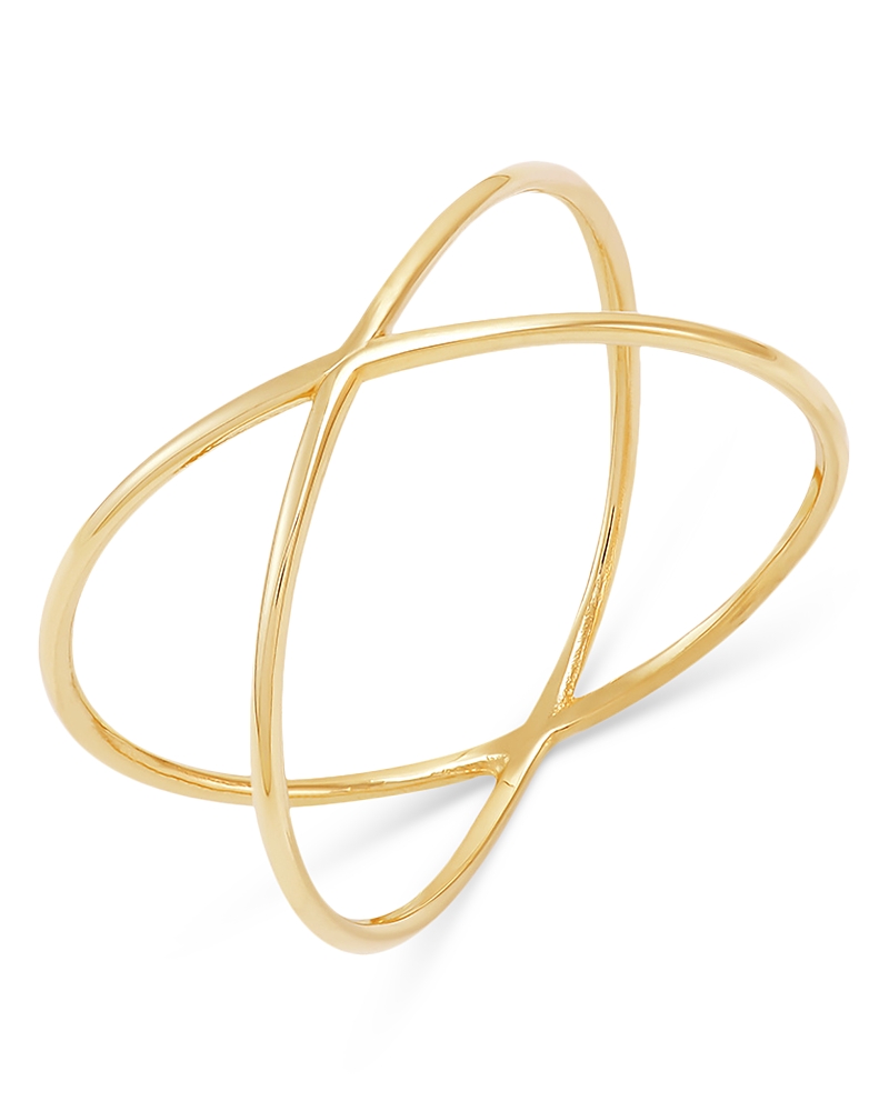 Moon & Meadow 14k Yellow Gold X Ring In Gold
