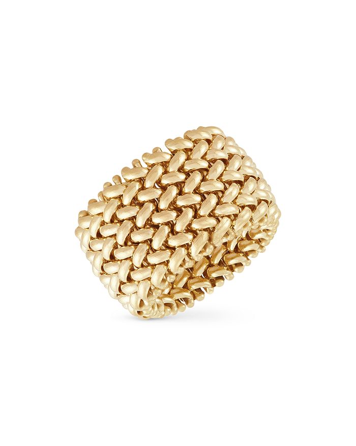 Bloomingdale's - Wide Woven Mesh Band in 14K Yellow Gold