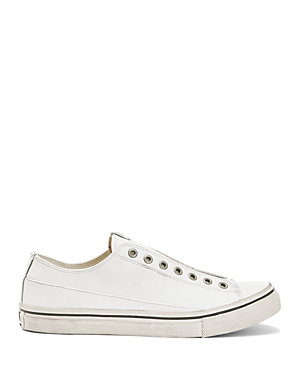 Shop John Varvatos Men's Vulc Laceless Slip On Sneakers In White