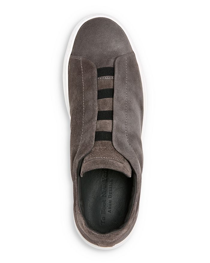 Shop To Boot New York Men's Stone Slip On Sneakers In Grey Suede