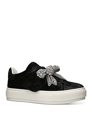 Kurt Geiger London Women's Laney Crystal Bow Platform Sneakers