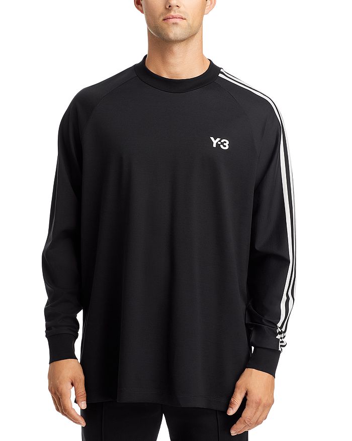 Y-3 Three Stripe Long Sleeve Tee | Bloomingdale's