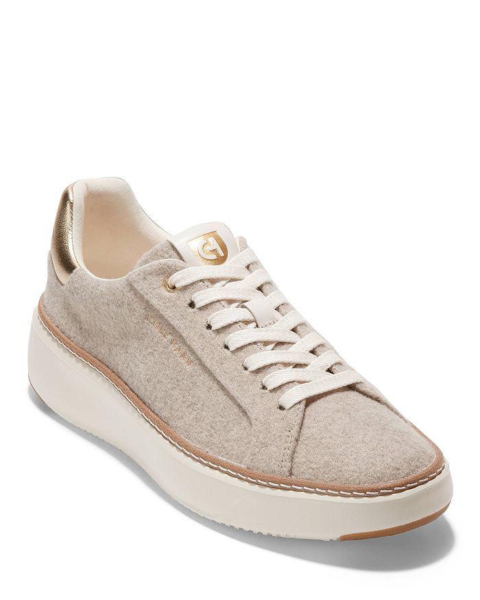 Cole Haan Women's Grandpro Topspin Trainers In Oatmeal Wool