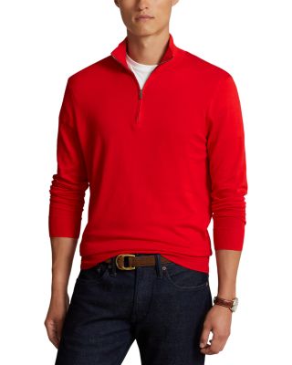 Polo Ralph Lauren Cotton Regular Fit Quarter Zip Mock Neck Sweater