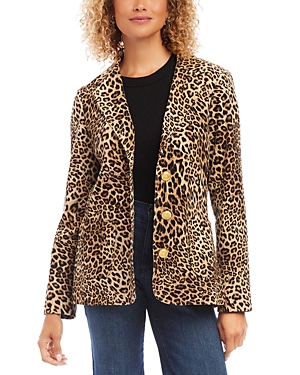 Shop Karen Kane Leopard Print Corduroy Jacket