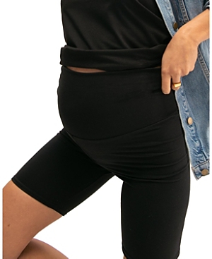 Hatch Collection Ultimate Maternity Over The Bump Bike Short In Black