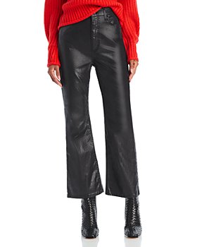rag & bone - Casey High Rise Flare Ankle Jeans in Coated Black