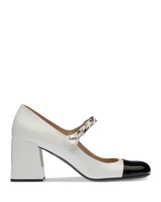 靴 Archive miumiu mary jane pumps heel Miu Miu Bicolor Leather Mary Jane Pumps | Neiman Marcus