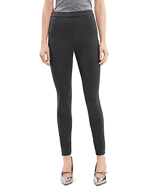 Shop Theory Adbelle Stretch Leggings In Charcoal