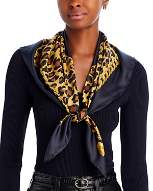 Echo Leopard Charm Square Silk Scarf - 100% Exclusive In Black/multi