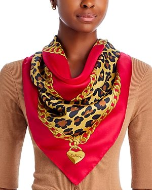 Echo Leopard Charm Square Silk Scarf - 100% Exclusive In Red/multi