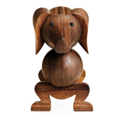 Walnut Dachshund Dog Figure