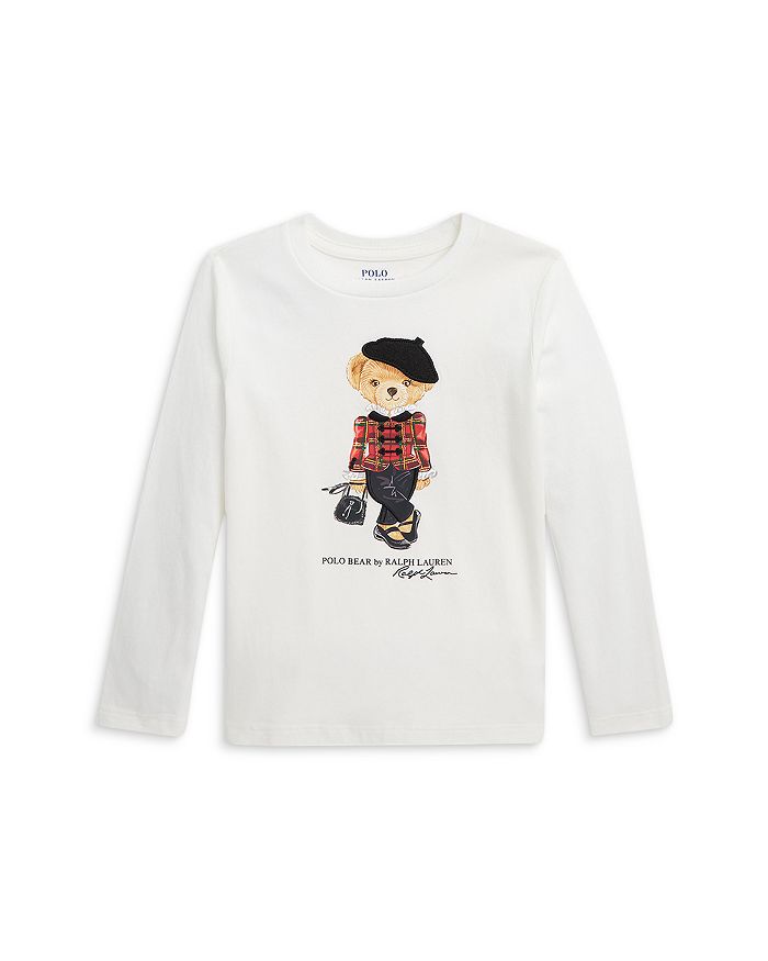 Ralph Lauren - Girls' Polo Bear Graphic Jersey Tee - Little Kid, Big Kid