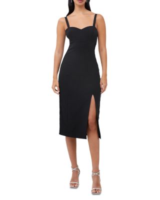 FRENCH CONNECTION - Echo Lace Trim Crepe Midi Dress