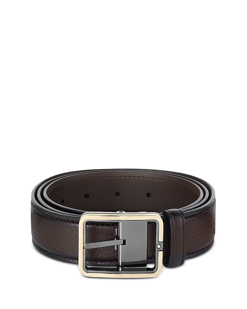 Montblanc Leather Belt In Brown