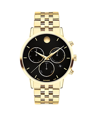 Shop Movado Museum Classic Chronograph, 42mm In Black/gold