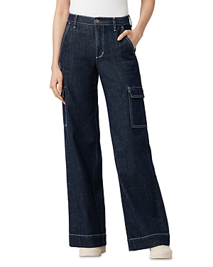 Shop Joe's Jeans The Petra Cargo High Rise Wide Leg Jeans In Rinse
